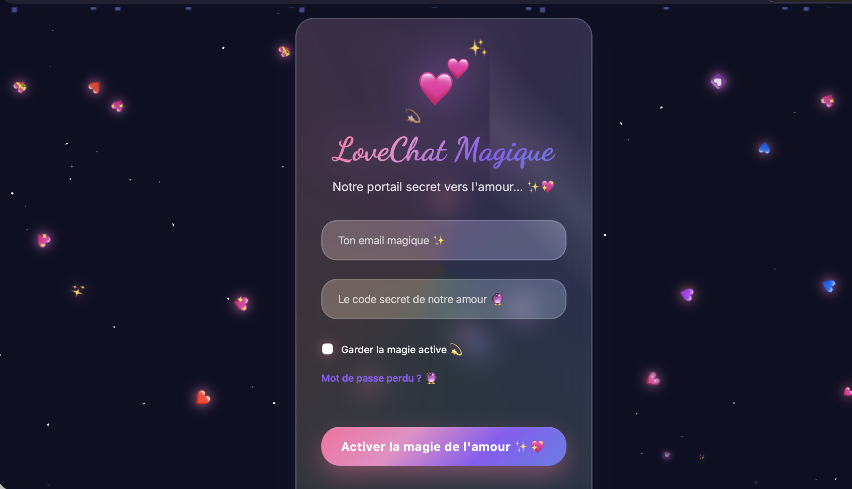 Boite de messagerie pour couple